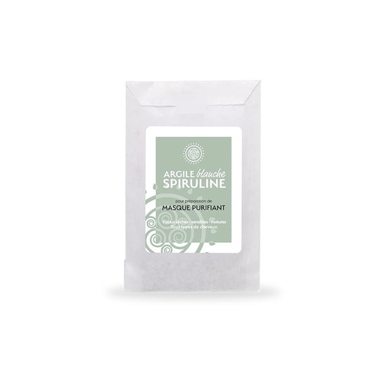 Masque purifiant argile blanche et spiruline spécial peaux sèches, sensibles, matures - Cheveux fragiles Masque purifiant argile blanche et spiruline spécial peaux sèches, sensibles, matures - Cheveux fragiles