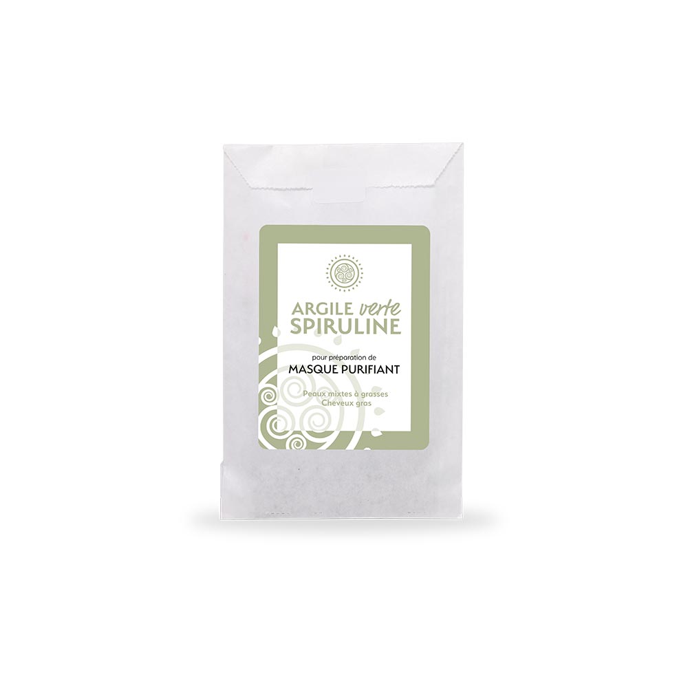 Masque visage purifiant argile verte et spiruline
