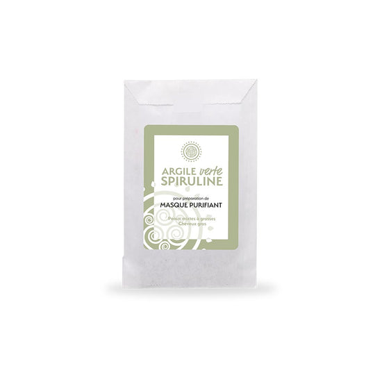 Masque visage purifiant argile verte et spiruline Masque visage purifiant argile verte et spiruline