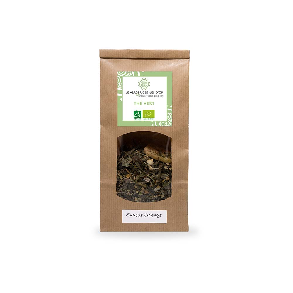 Thé Vert bio saveur Orange