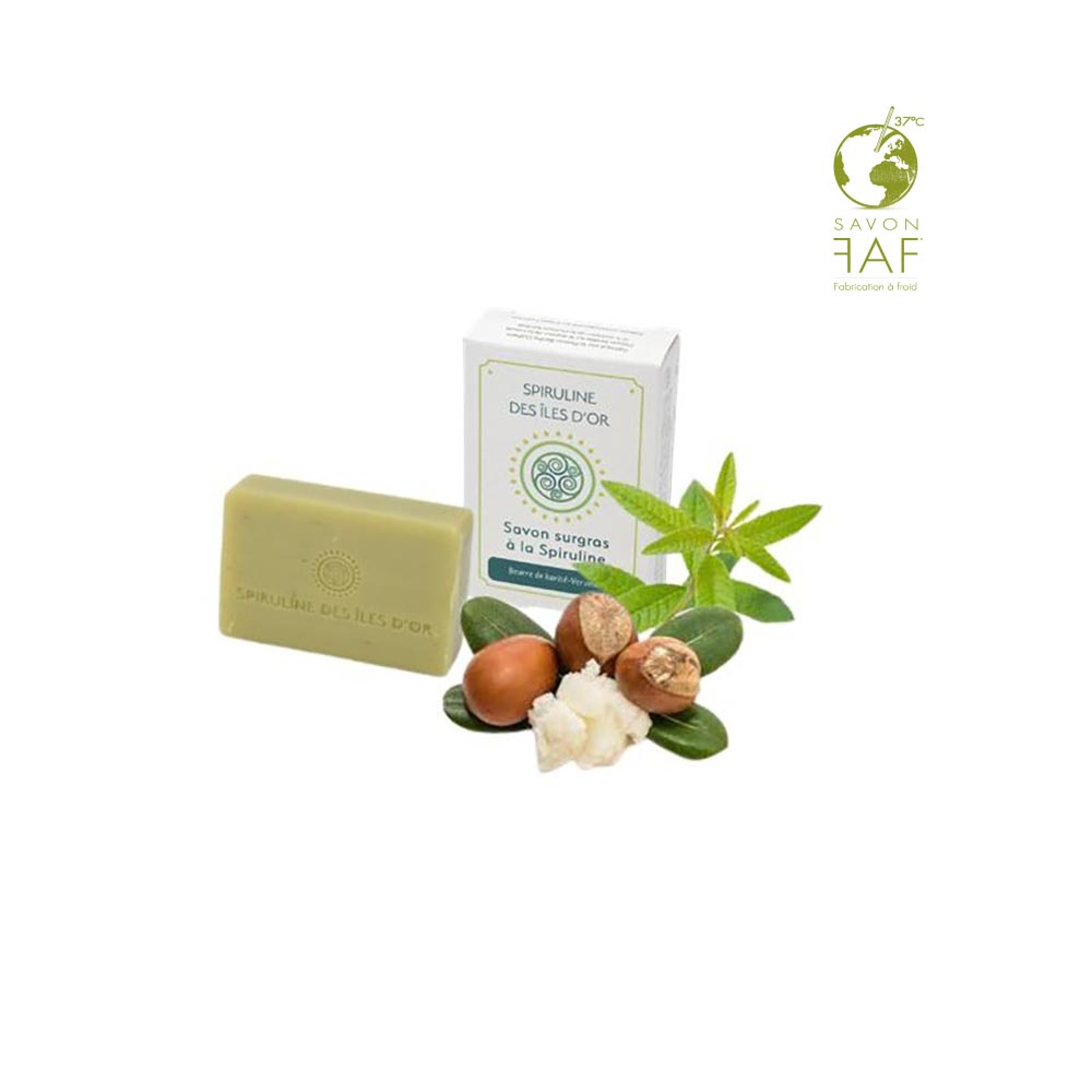 Savon surgras à la Spiruline fabriqué par la maison Maison Berthe Guilhem en Ariège